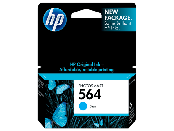 Genuine HP CB318WN (564) Cyan Ink Cartridge