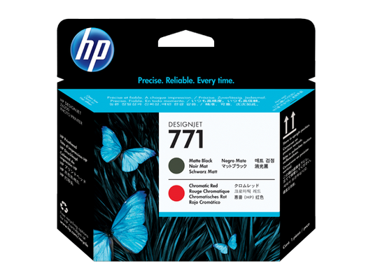 HP CE017A (771) Matte Black, Chromatic Red Printheads