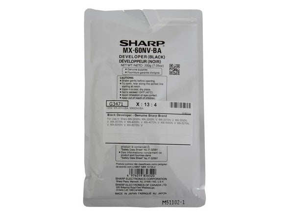 Sharp MX61NVBA (MX-61NV-BA) Black Developer