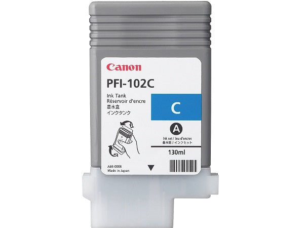 Genuine Canon 0896B001 (PFI-102C) Cyan Inkjet Cartridge (Tank)